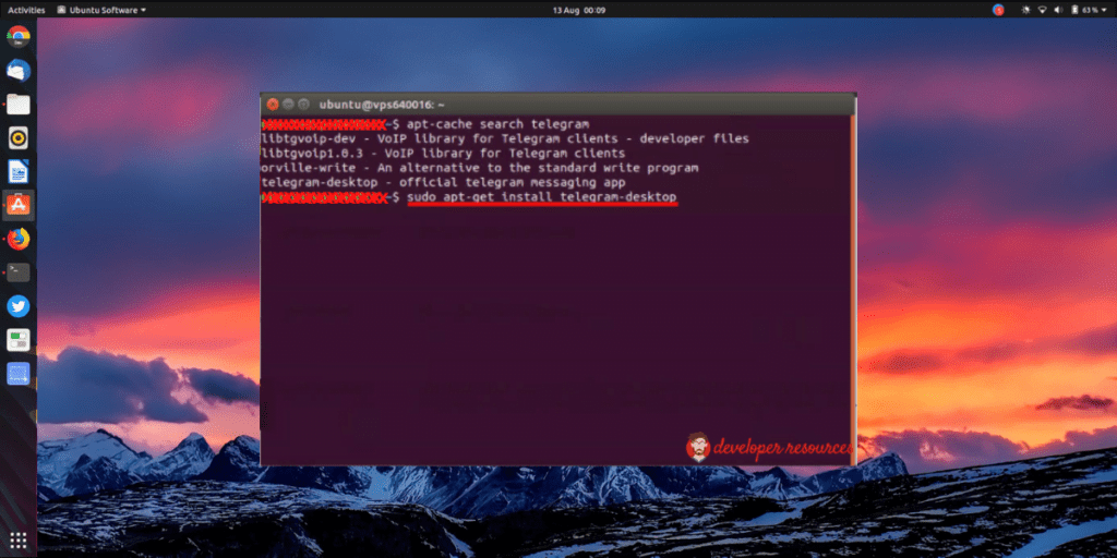 Install telegram on Linux terminal