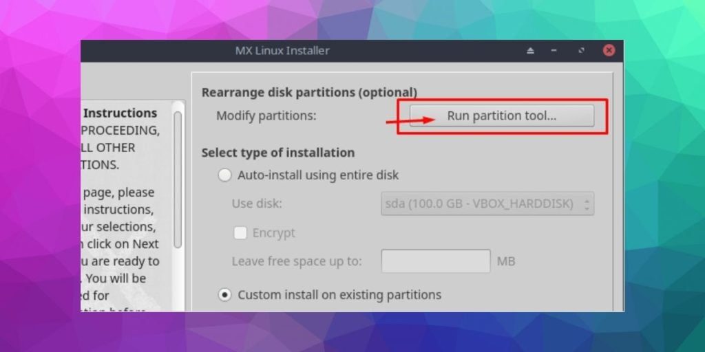 Use Gparted to create dual bootable partition