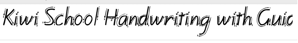 Kiwi School Handwriting gimp font