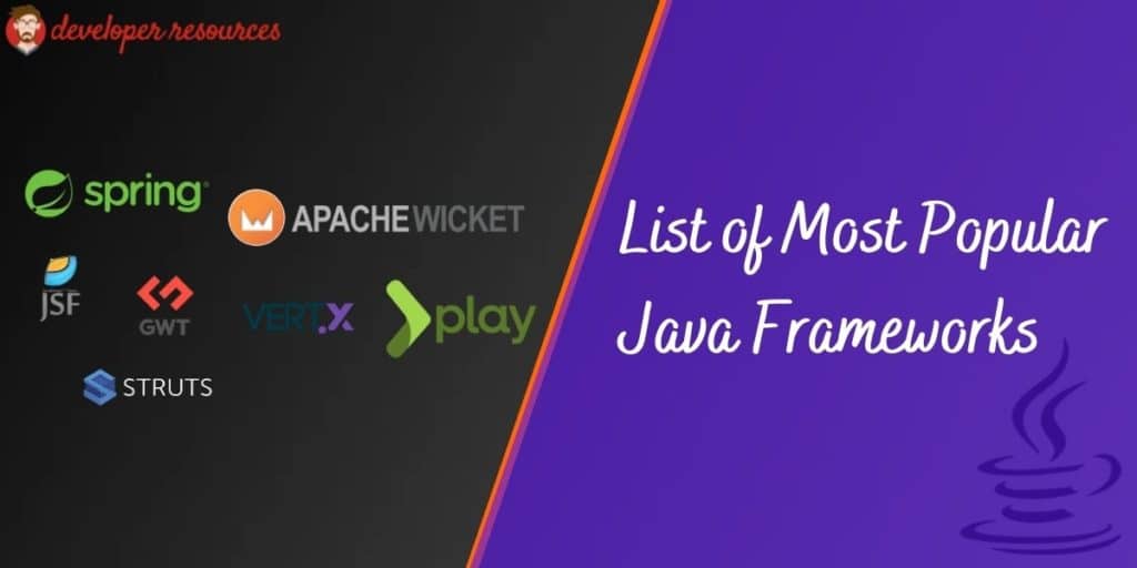 List Most popular Java Frameworks