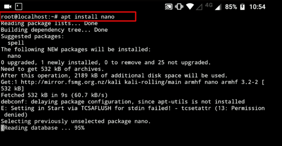 install package for Kali Linux