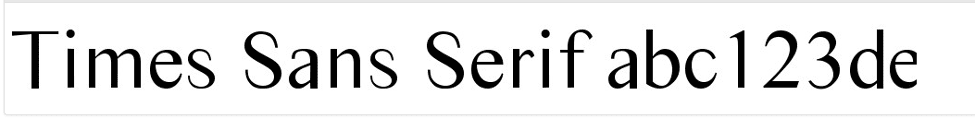 times sans serif gimp font