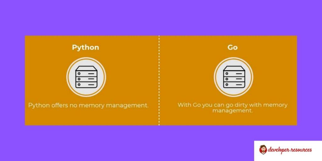 memory consumption python and go
