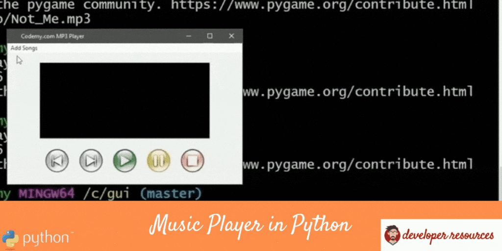 music player project in python-min