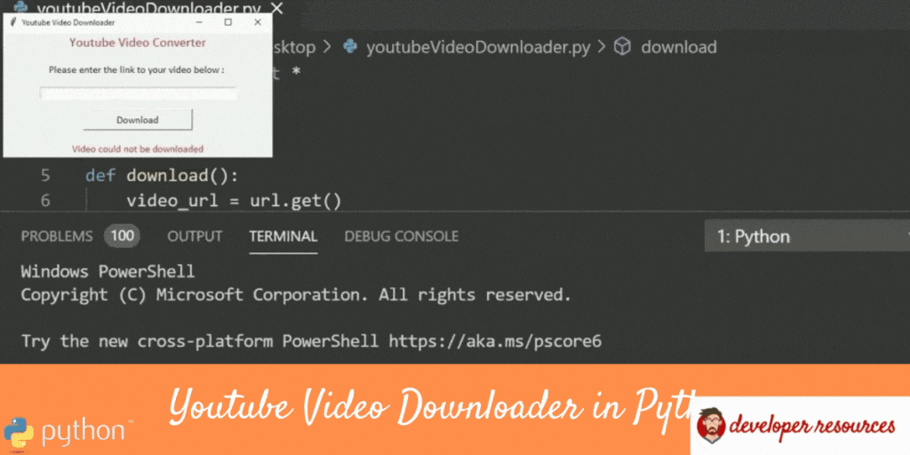youtube downloaer project in python-min