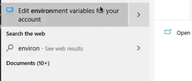 Edit environment variable for your account - 3 methods to Install and Configure Nano on Windows