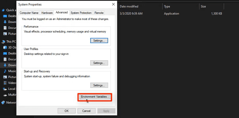 click environment variable from settings - 3 methods to Install and Configure Nano on Windows