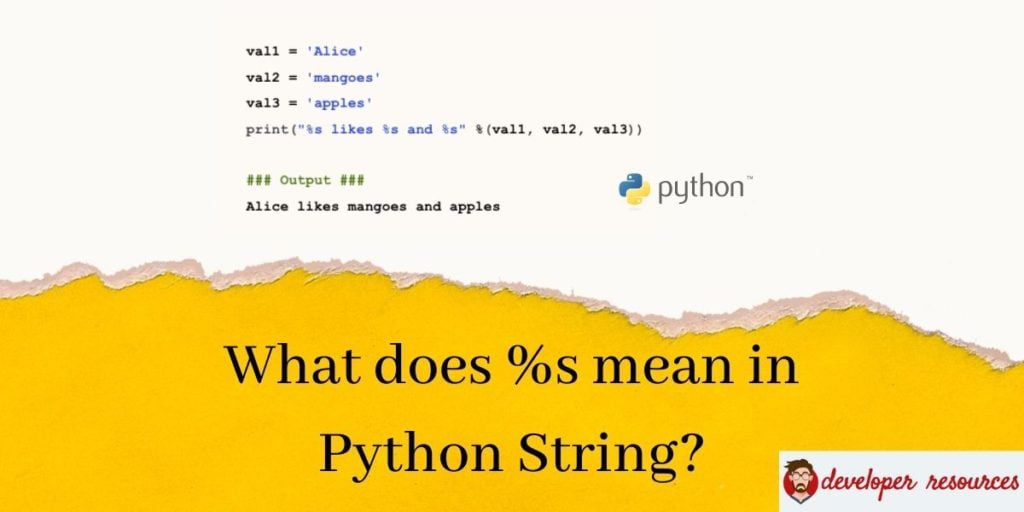 %s usage in python string formatting